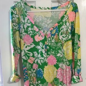 Lilly Pulitzer Sz M Hibiscus Stroll Palmetto Dress